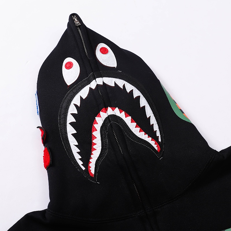 Áo hoodie cotton unisex in hoạ tiết phong cách BAPE thời trang