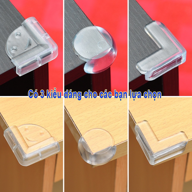 Bọc cạnh bàn bằng silicon mền trong suốt chống va chạm bọc góc bàn bảo vệ an toàn cho trẻ em