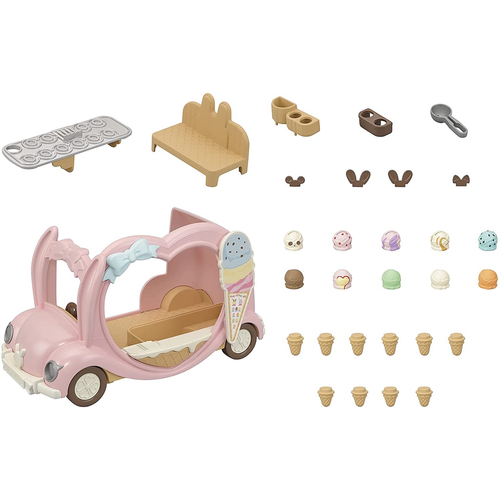 Sylvanian Families Xe Bán Kem Vui Vẻ Happy Ice Cream Wagon