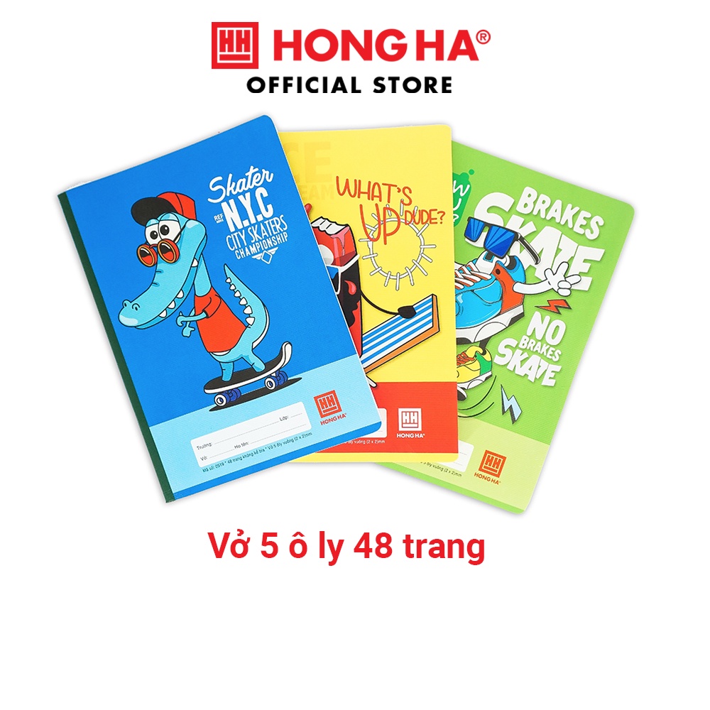 Vở 5 Ô ly 48 trang Hồng Hà School Cool 0519