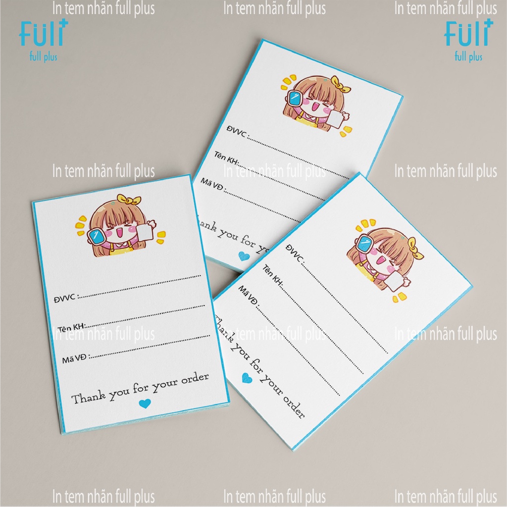 Combo 100 tem dán Thank You, Tem dán ghi mã Đơn Hàng