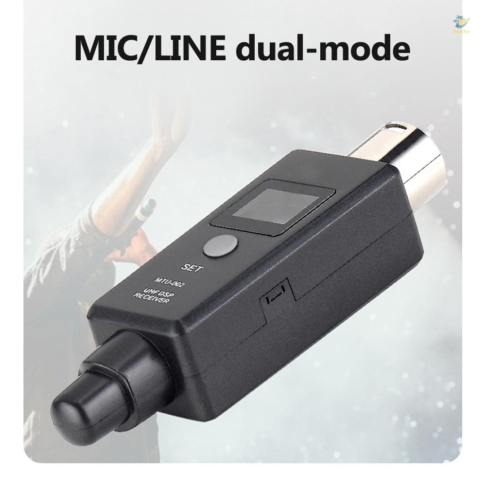 1 Cặp Hệ Thống Micro Không Dây UHF DSP Hai Chế Độ Cho Dynamic/Condenser