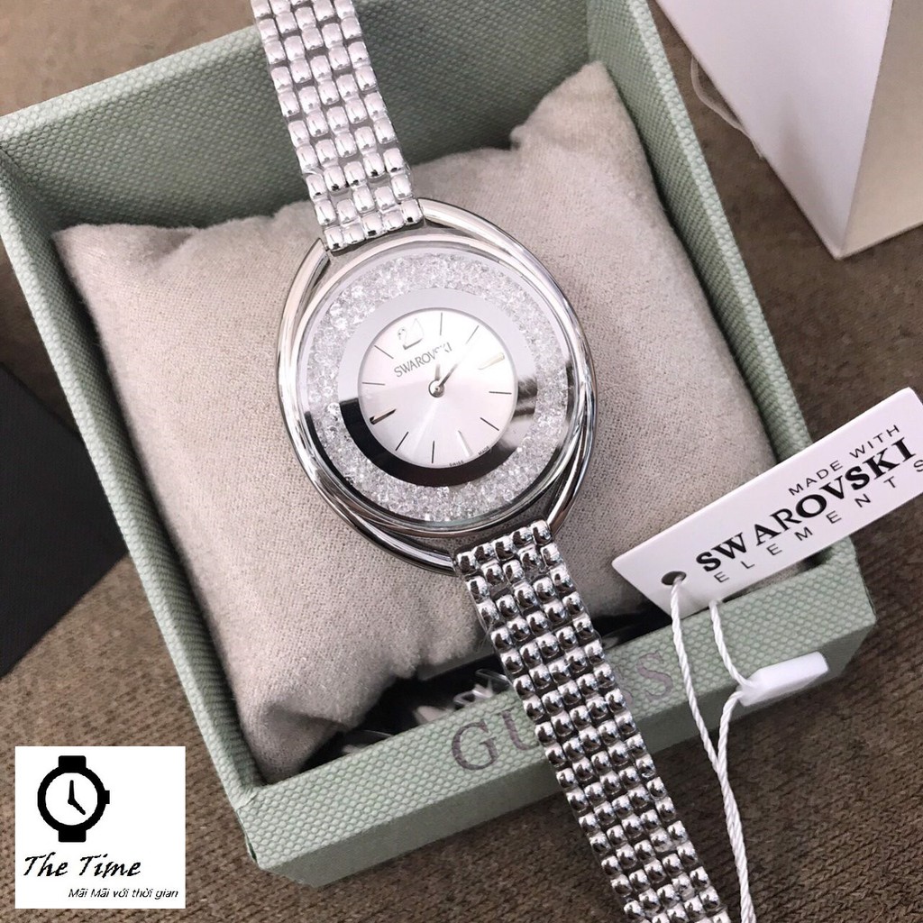 Đồng hồ nữ SWAROVSKI CRYSTALLINE OVAL BRACELET WATCH #5181 case 37×43MM. 3atm