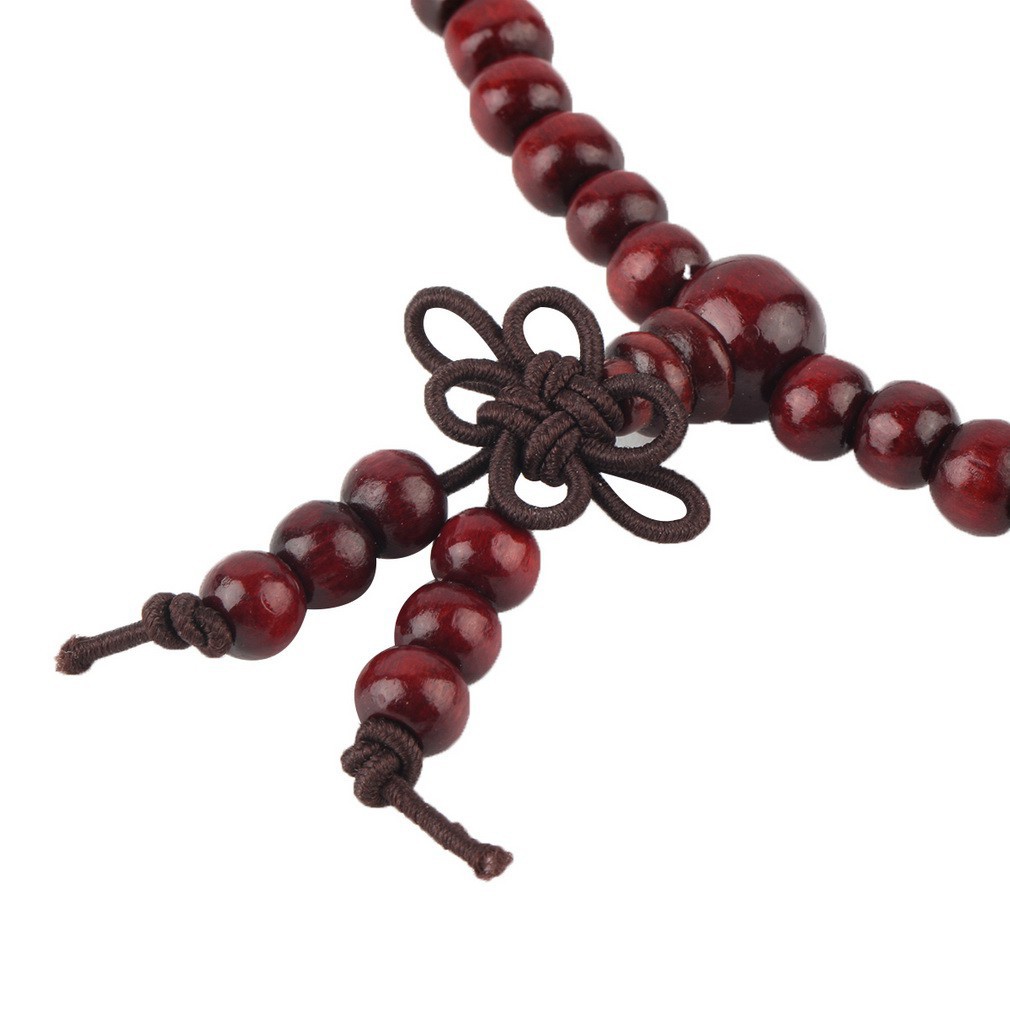 Vòng đeo tay hạt gỗ nhiều lớp cầu nguyện Phật Giáo