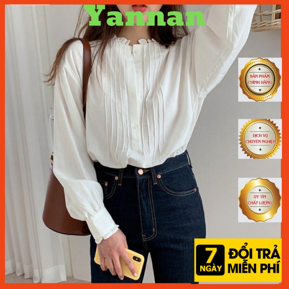 áo babydoll tiểu thư A261 cổ bè ly dọc quảng châu Thời trang Xmin FREESHIP 50K