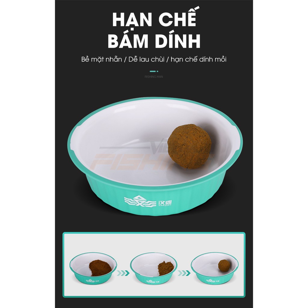 Bộ thau trộn mồi câu Handing 3 chiếc