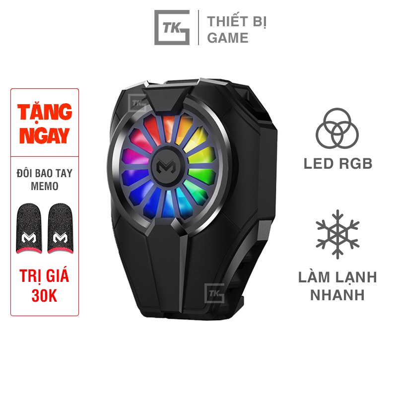 Memo DL06 | Quạt tản nhiệt sò lạnh Led RGB chuyên dành cho điện thoại khủng