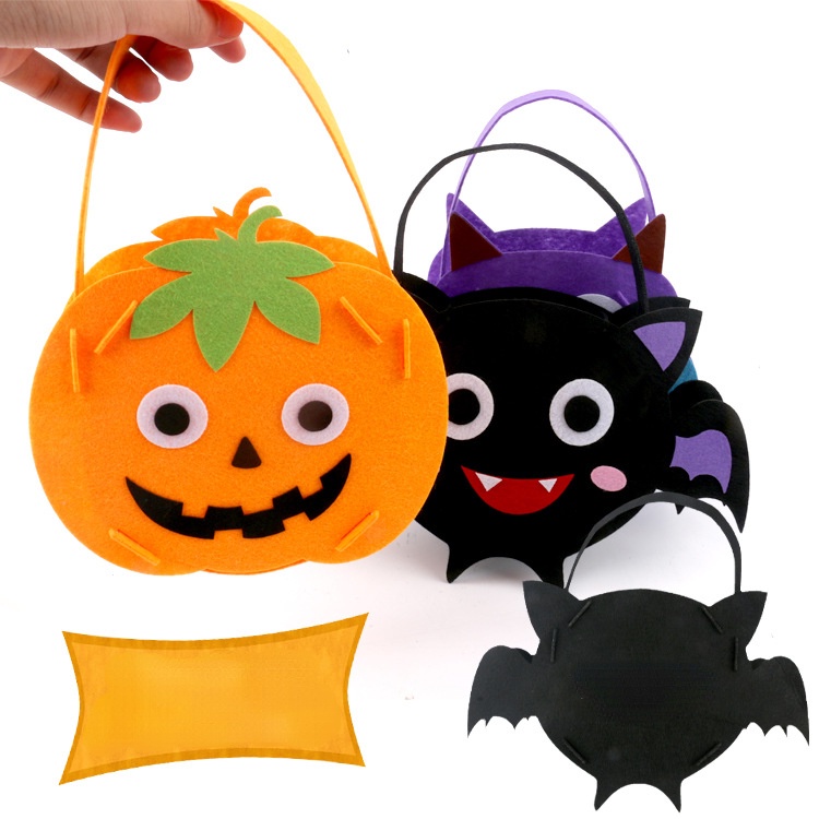 Túi Đựng Kẹo Halloween Hình Bí Ngô Cho Bé