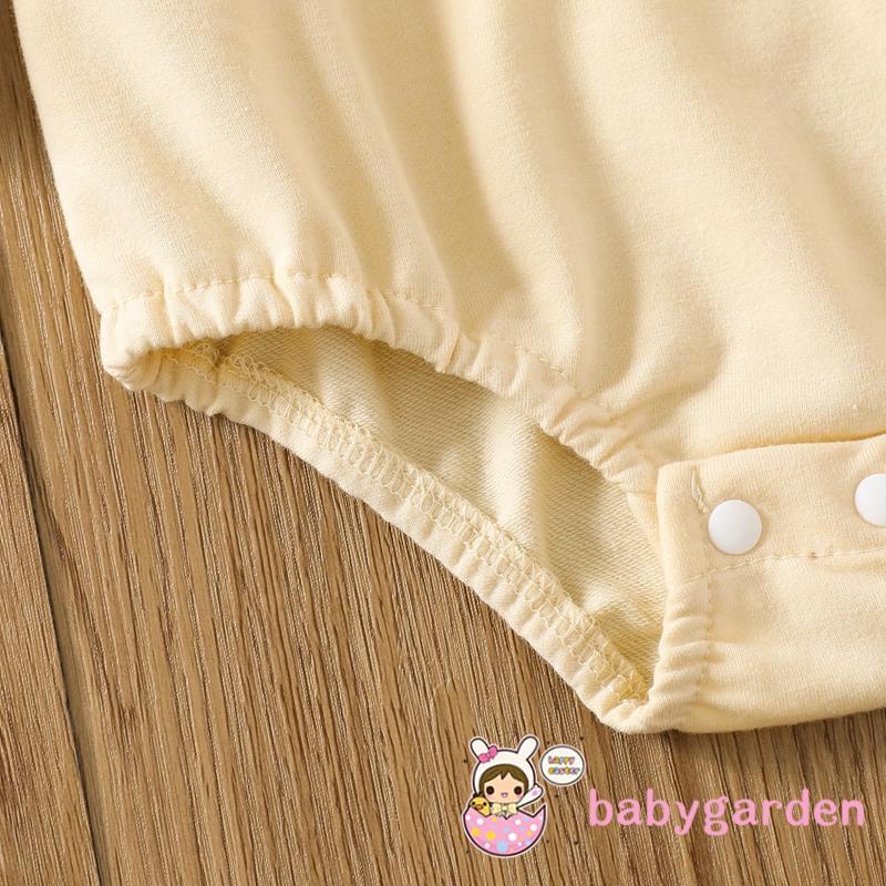 Áo Liền Quần Tay Dài Cổ Tròn In Hình Mặt Trời Thời Trang Xuân Thu Cho Bé Gái 0-18 Tháng Tuổi