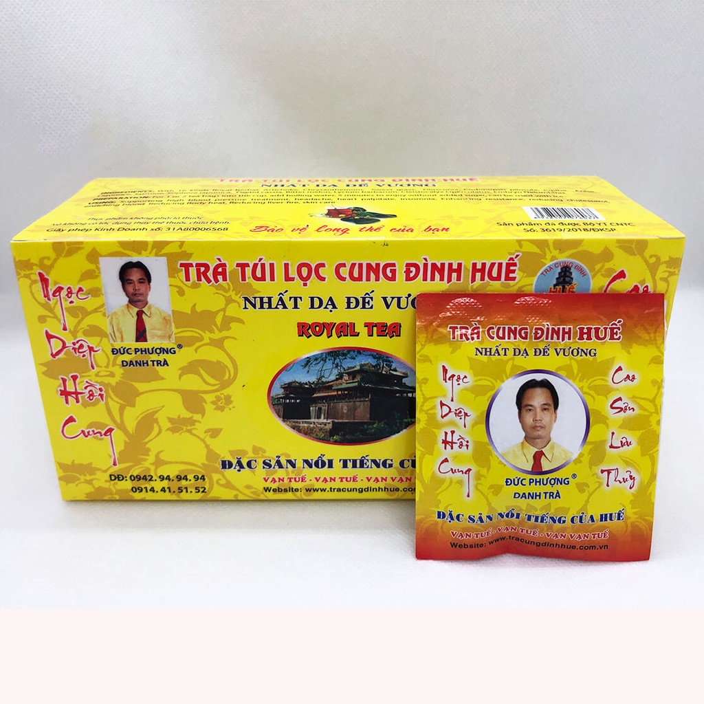 Trà túi lọc cung đình Huế Nhất Dạ Đế Vương (30 túi) - Đặc sản Huế