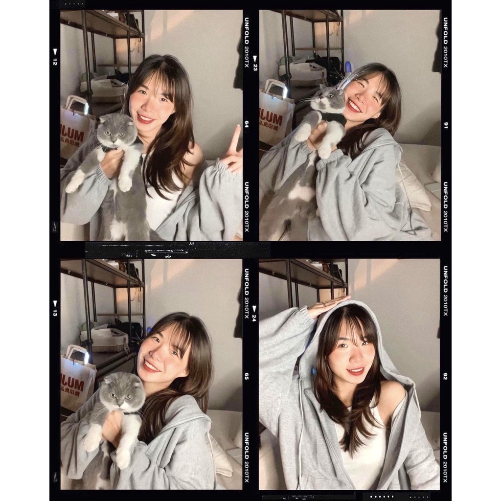 Áo Hoodie Nỉ Oversize Dài Tay Bo Unisex  Nana's House - FREESHIP  Jacket khóa zip mùa đông dáng rộng trẻ trung, basic