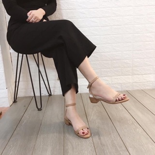 Sandal 3p gót gỗ