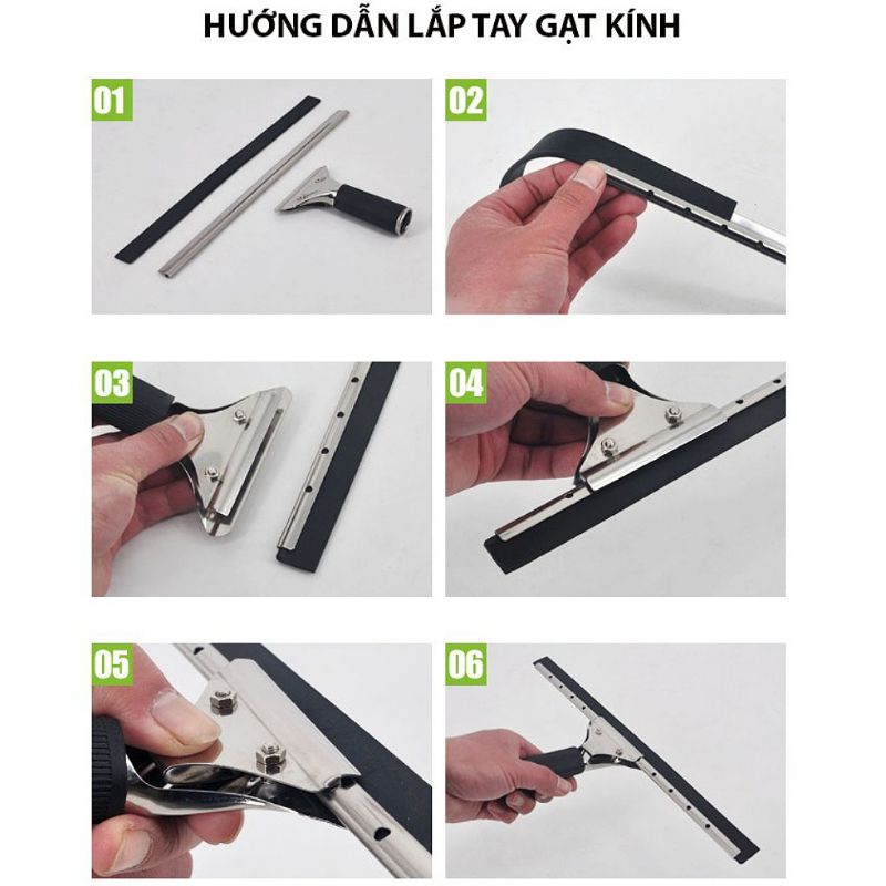 Tay Gạt Kính Inox 25/35/45cm ⚡𝐅𝐑𝐄𝐄 𝐒𝐇𝐈𝐏⚡ Hàng Chuyên Dụng Cao Cấp Gạt Sạch Trong Kính Độ Bền Cao