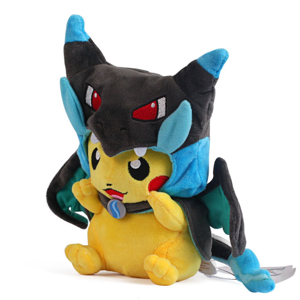 Mới pokemon pikachu với mũ charizard đồ chơi sang trọng món quà thú nhồi bông 22cm