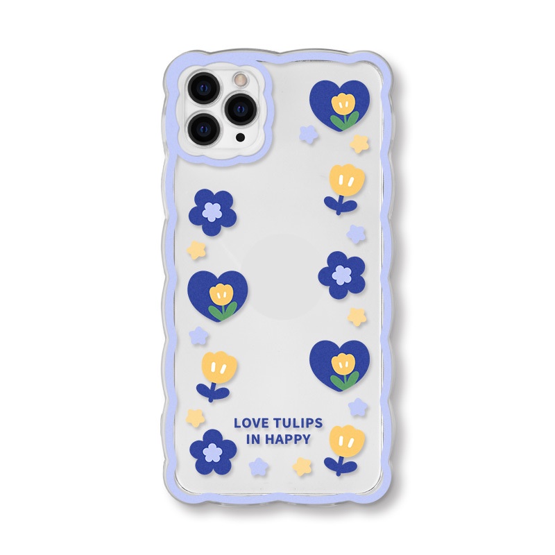 Ốp Điện Thoại Họa Tiết Sóng Biển Lớn Kiểu Nhật Hàn Gắn Dây Đeo Tay Cho iPhone 13Promax 11 12 xs xr 8 14