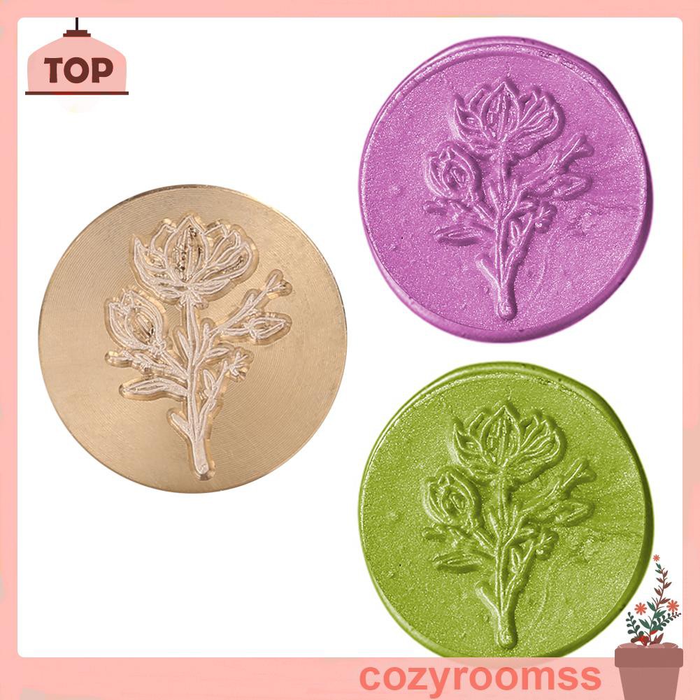 Đầu Đóng Dấu Sáp Hình Tròn Không Tay Cầm Phong Cách Vintage