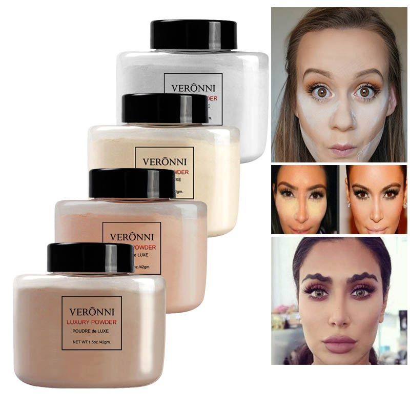 [Hàng mới về] Phấn phủ dạng bột VERONNI giúp sáng tông da và kiềm dầu hiệu quả