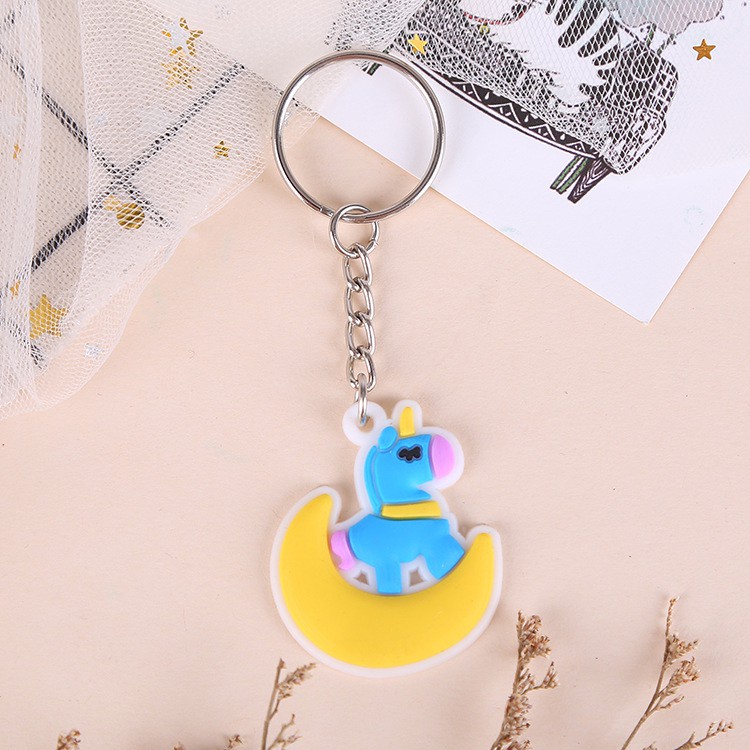 Móc chìa khóa nhân vật hoạt hình bằng silicon cute dễ thương