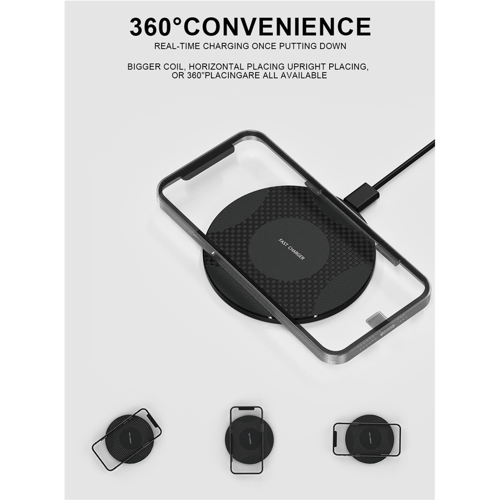 ⭐100% Nguyên Bản⭐Mới 15W Đĩa Sạc Không Dây Iphone Cho Apple Huawei Xiaomi Sạc Điện Thoại