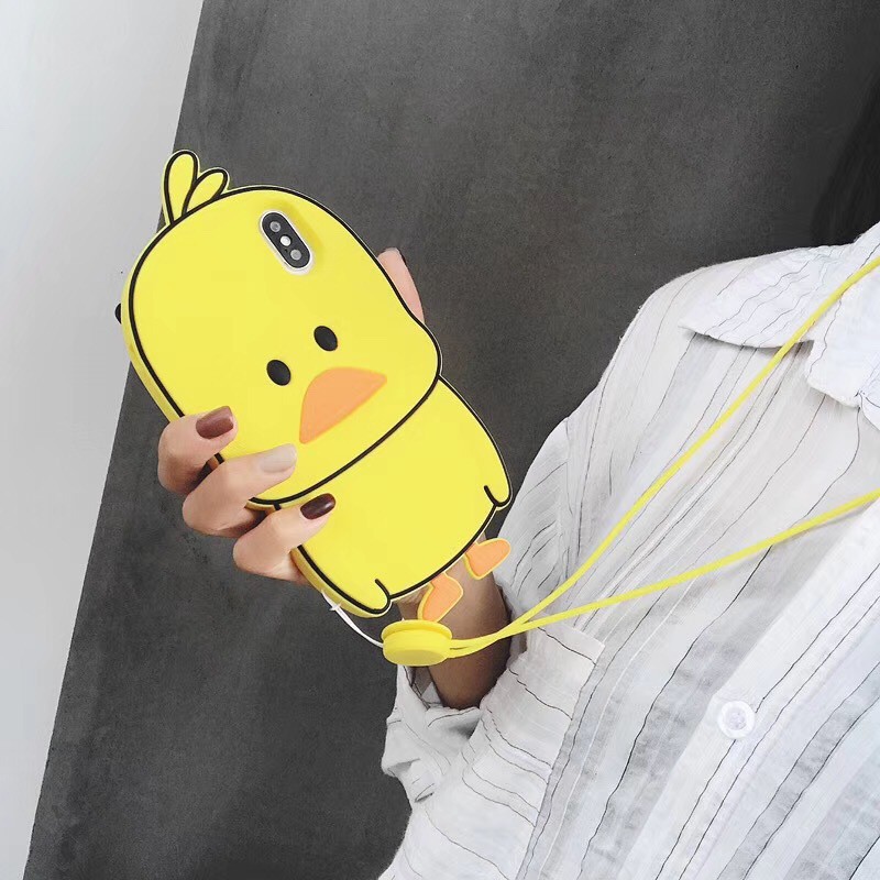 Ốp Điện Thoại Silicon Hình Vịt Sally Cho iPhone 14 14 pro 14 PROMAX 14 Plus 13 12 11 pro MAX X XS XR XS MAX 6 6s 7 8 Plus