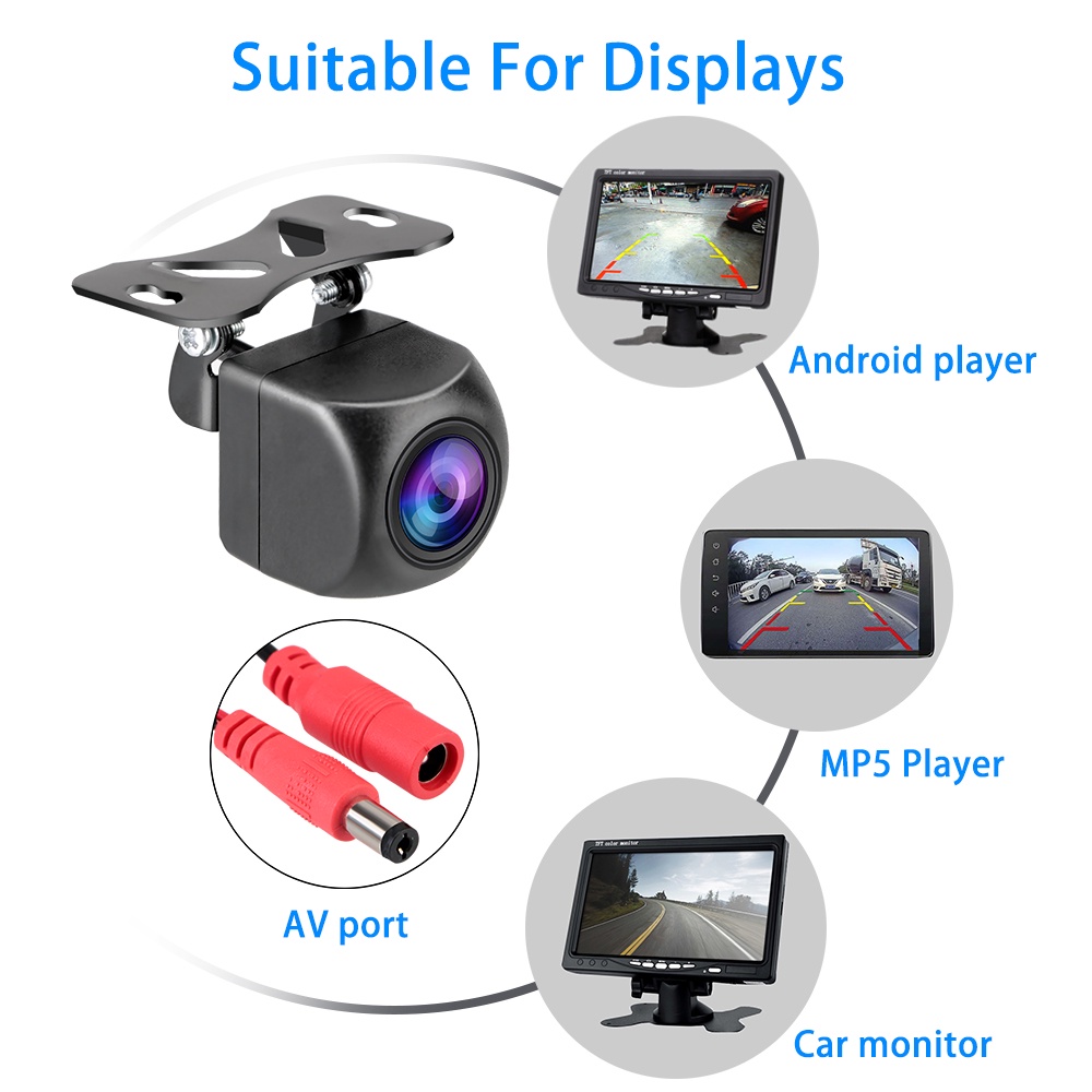 Camera chiếu hậu mắt cá góc rộng 170 độ chống thấm nước hỗ trợ tầm nhìn ban đêm | BigBuy360 - bigbuy360.vn