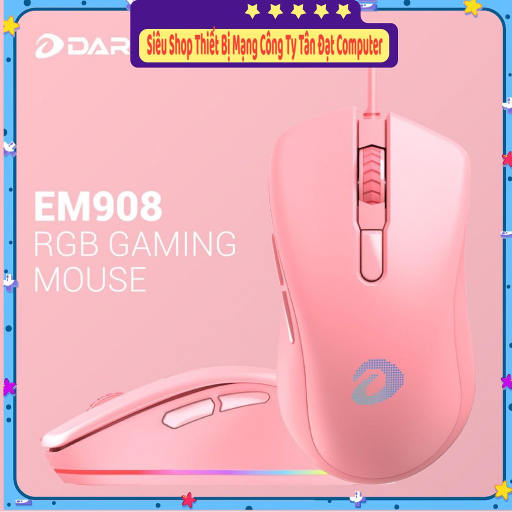 Chuột gaming DAREU EM908 QUEEN (LED RGB, BRAVO sensor) - Chính Hãng mới 100% - Mai hoàng