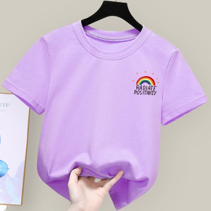 NASA Áo Thun Baju In Hình Cầu Vồng Chữ Cái Tiếng Anh Lớn Thoáng Khí Thời Trang Cho Bé Trai