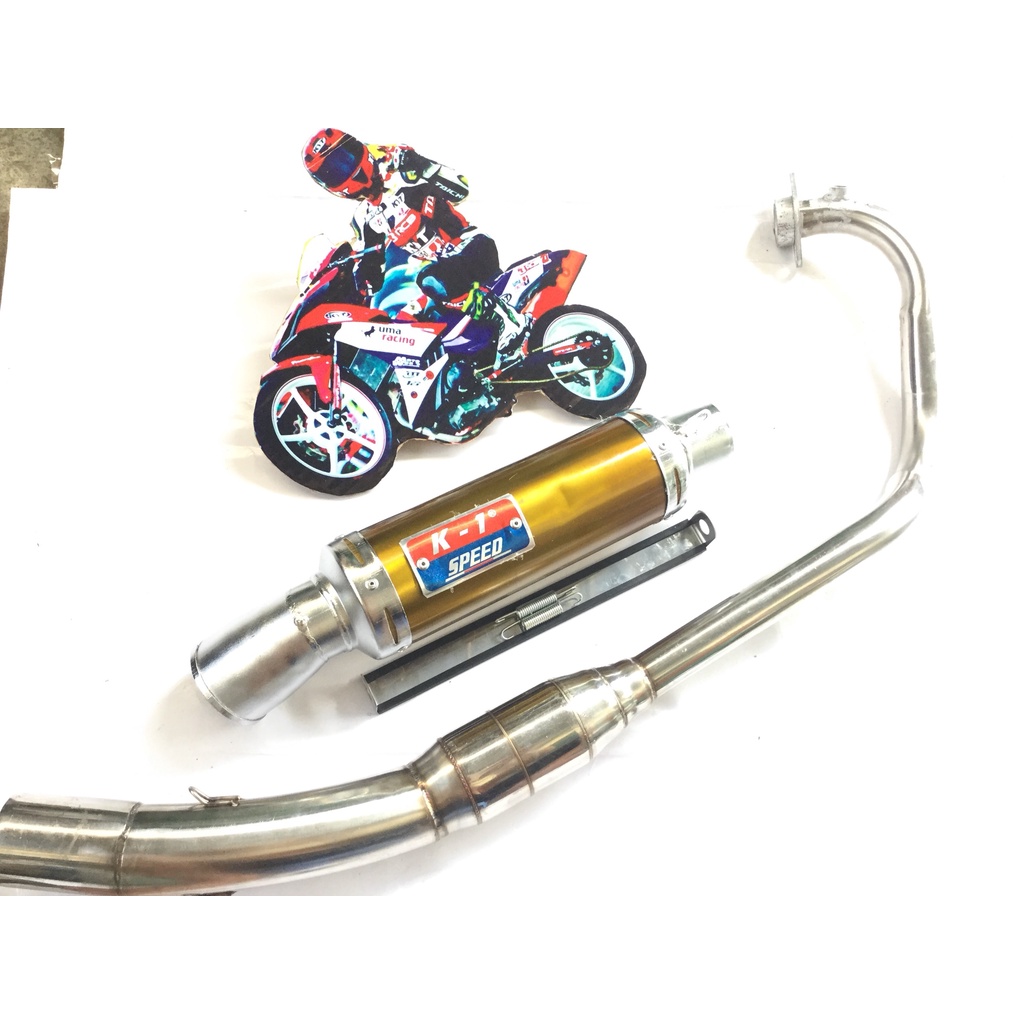 Pô K1 VÀNG cổ bầu hơi inox exciter, winer, sonic, raider, satria, gsx, FZ, CBR, TFX, R15