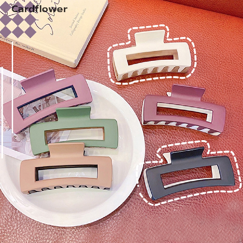 &lt; Cardflower &gt; Kẹp Tóc Hai Tông Màu Hình Vuông Mới Bán Chạy