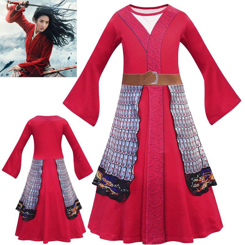 Đầm Hoá Trang Công Chúa Mulan Cho Bé