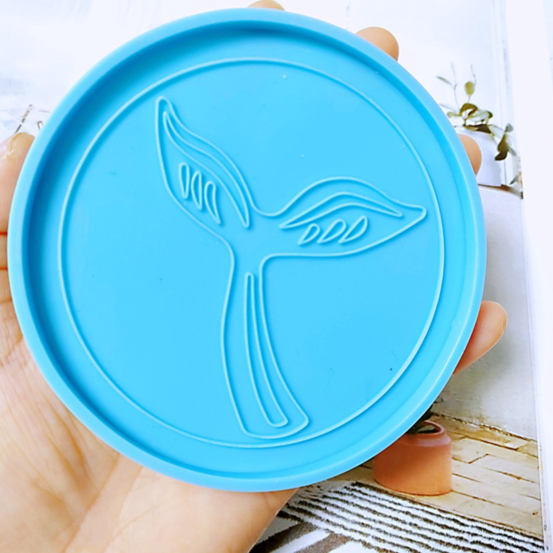 Sa Khuôn Silicone Làm Đế Lót Ly Hình Đuôi Cá DIY