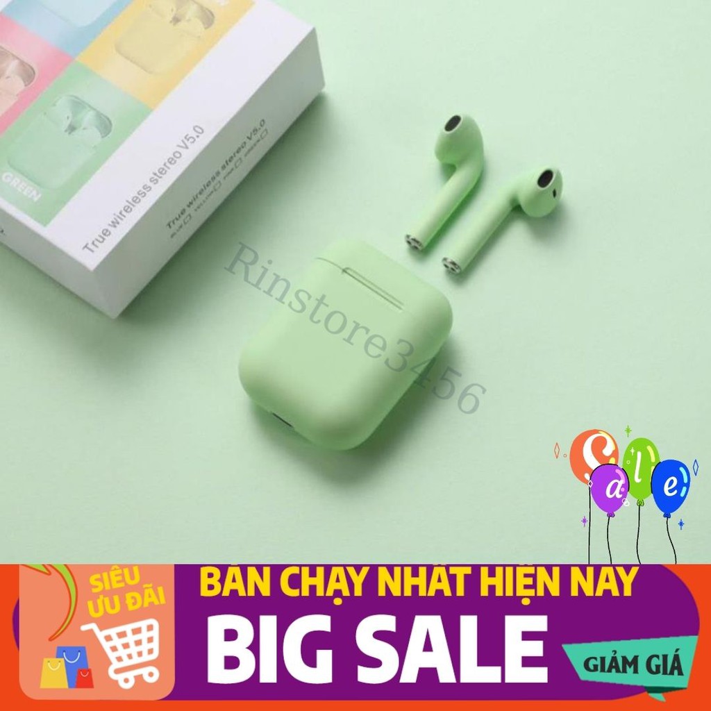 Tai Nghe Bluetooth blutooth Không dây Inpods 12 i12 giống Airpods 2 chuyên Gaming dùng cho iphone và android