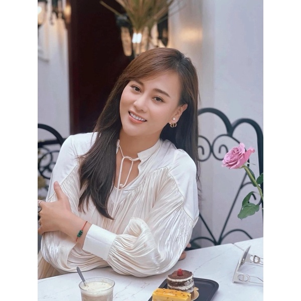 Khuyên tai, bông tai hot girl thương hiệu cao cấp CD tag vàng phối ngọc 🍓