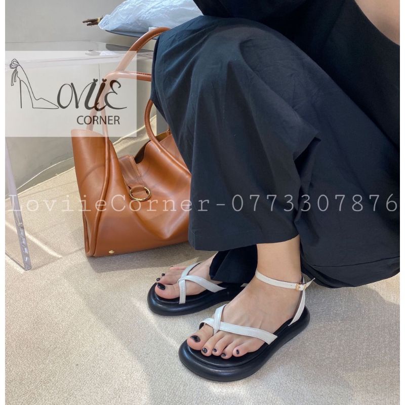 Pass/Thanh lý giày dép Sandal xuồng xỏ ngón cao 3cm hottrend