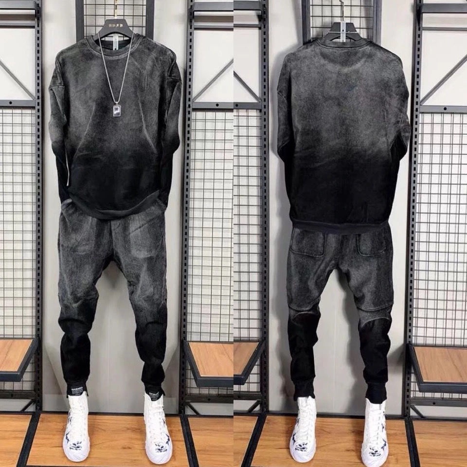 Bộ Đồ Thể Thao Hai Mảnh Phong Cách Thời Trang Hàn Quốc Cho Nam Giới