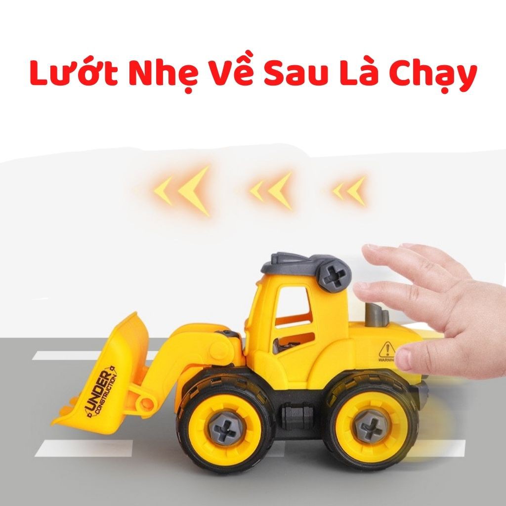 Đồ Chơi Xe Lắp Ráp Mô Hình Xây Dựng, Set 4 Xe Xây Dựng Cho Bé, Shop Mẹ Mốc ,B4XD