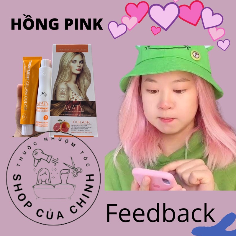 Thuốc nhuộm tóc HỒNG PINK tặng kèm OXY TRỢ NHUỘM