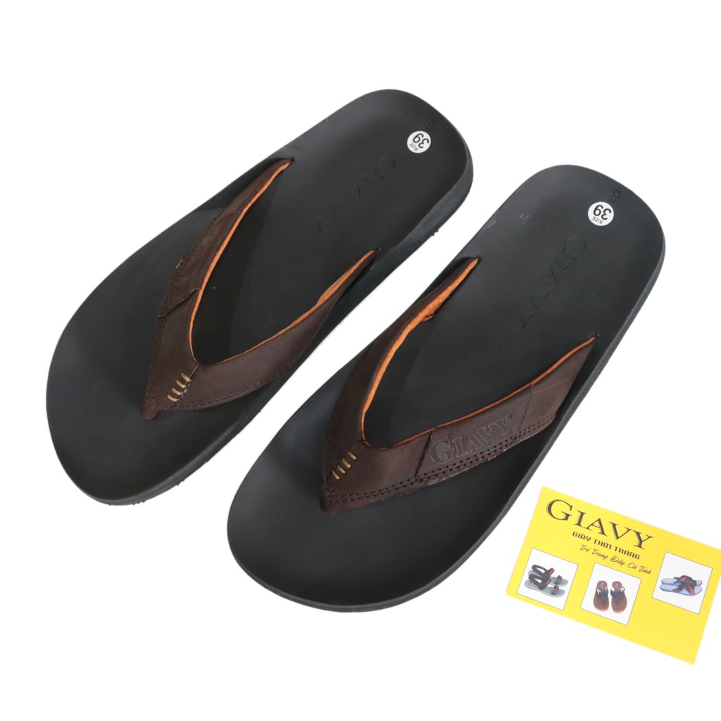 Dép kẹp nam Giavy quai da TL218