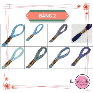 BẢNG 2 [ Giá 6 sợi dài 1m2] CHỈ COTTON THÊU TRANH CHỮ THẬP LOẠI ĐẸP DAI SỢI KHÔNG XÙ