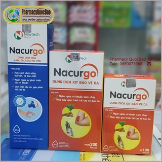 Nacurgo xịt Nghệ Nano - Giúp tái tạo da vết thương hở (Chai 12ml/30ml) - Nacurgo dung dịch rửa