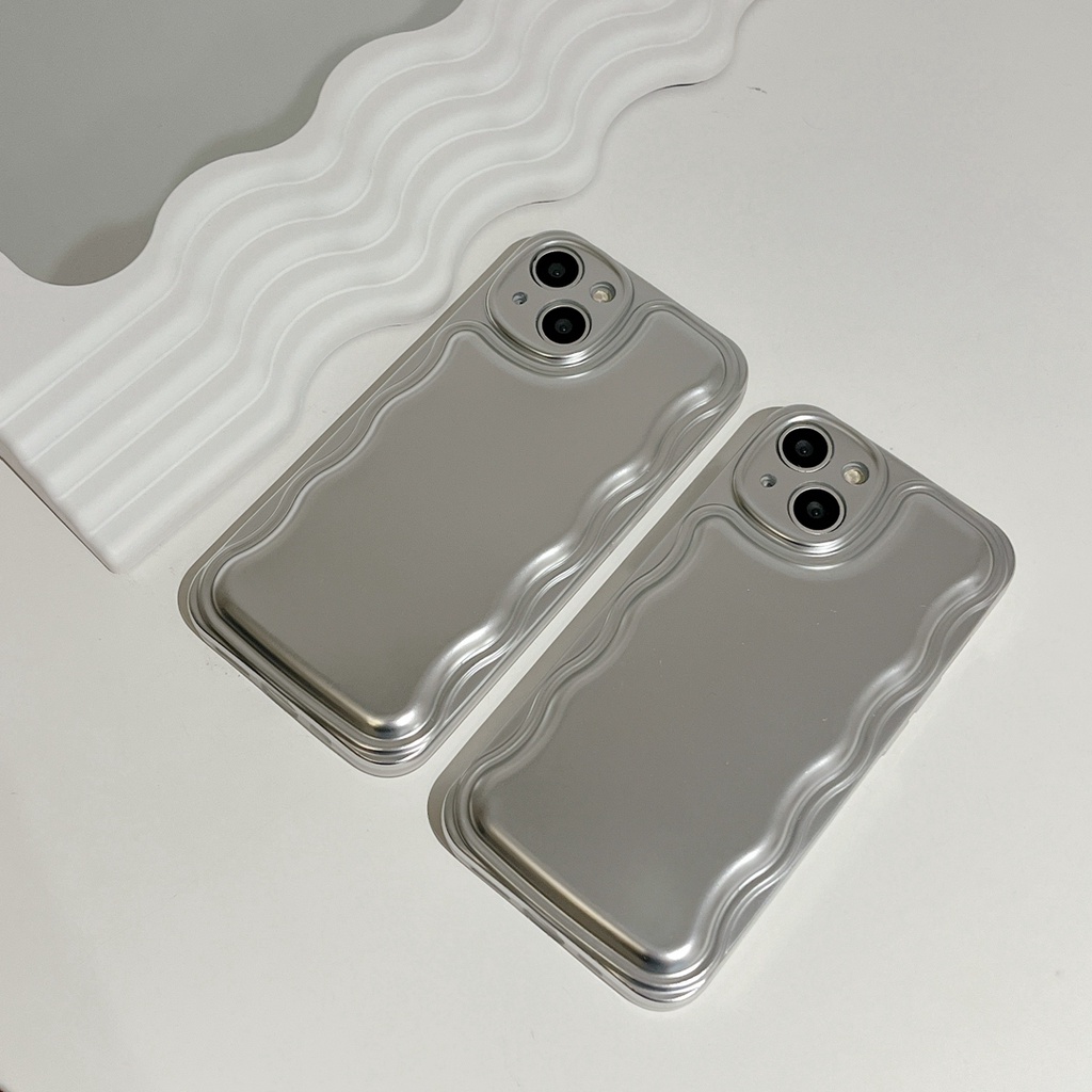Ốp Điện Thoại Mềm In Hình Sóng Bạc Đẹp Mắt Cho Iphone 12 pro max 11 pro max xs max xr x 13promax 14 pro max 14 plus