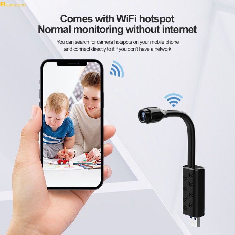 Máy ảnh cầm tay nhỏ W11 HD IP không dây bảo vệ an ninh nhà wifi có phát hiện chuyển động cho IOS/ Android