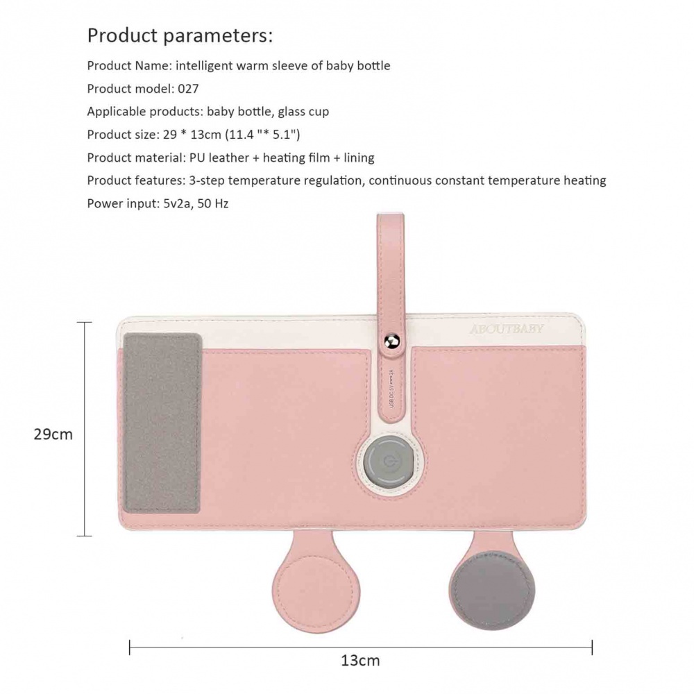 Túi ủ giữ nhiệt bình sữa di động, hâm sữa USB thông minh cho bé