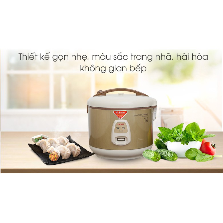 Nồi cơm điện Cuckoo CR-1413 2,5L ( Màu Vàng Đồng ) - Hàng Chính Hãng