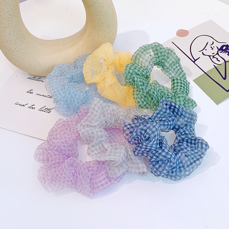 Dây buộc tóc scrunchies đẹp đeo tay hàn quốc hot trend SC05 cực xinh giá rẻ