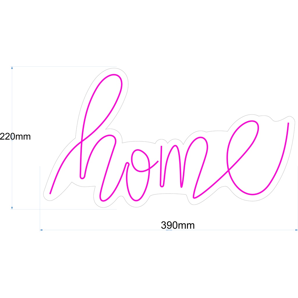 Đèn NeonSign | Chữ Home | Kích Thước 39x22cm | Quà Tặng Trang Trí Cực Chất , Siêu Sáng & Tiết Kiệm Điện Với Led 12v |