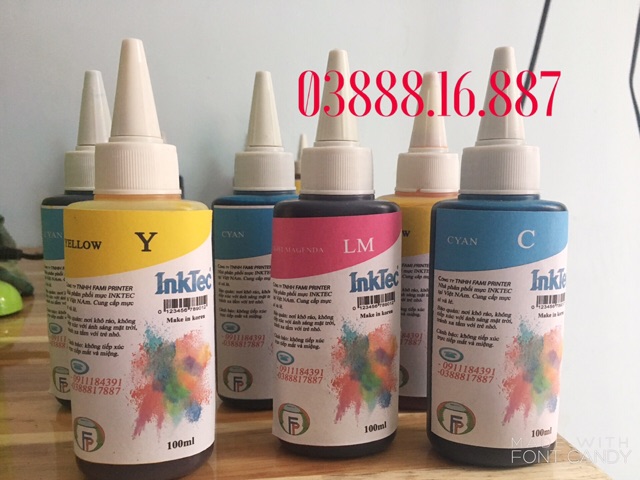 Bộ 6 màu mực máy in Epson