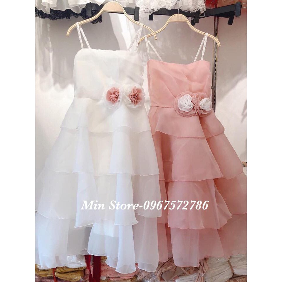 Váy dây tầng hoa eo