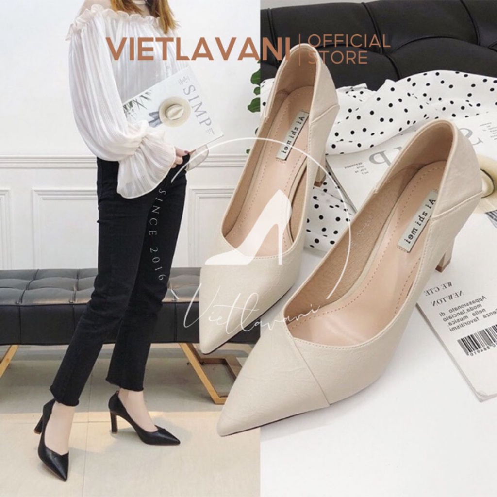 Giày cao gót mũi đan 7P siêu tôn dáng mã LC_C19