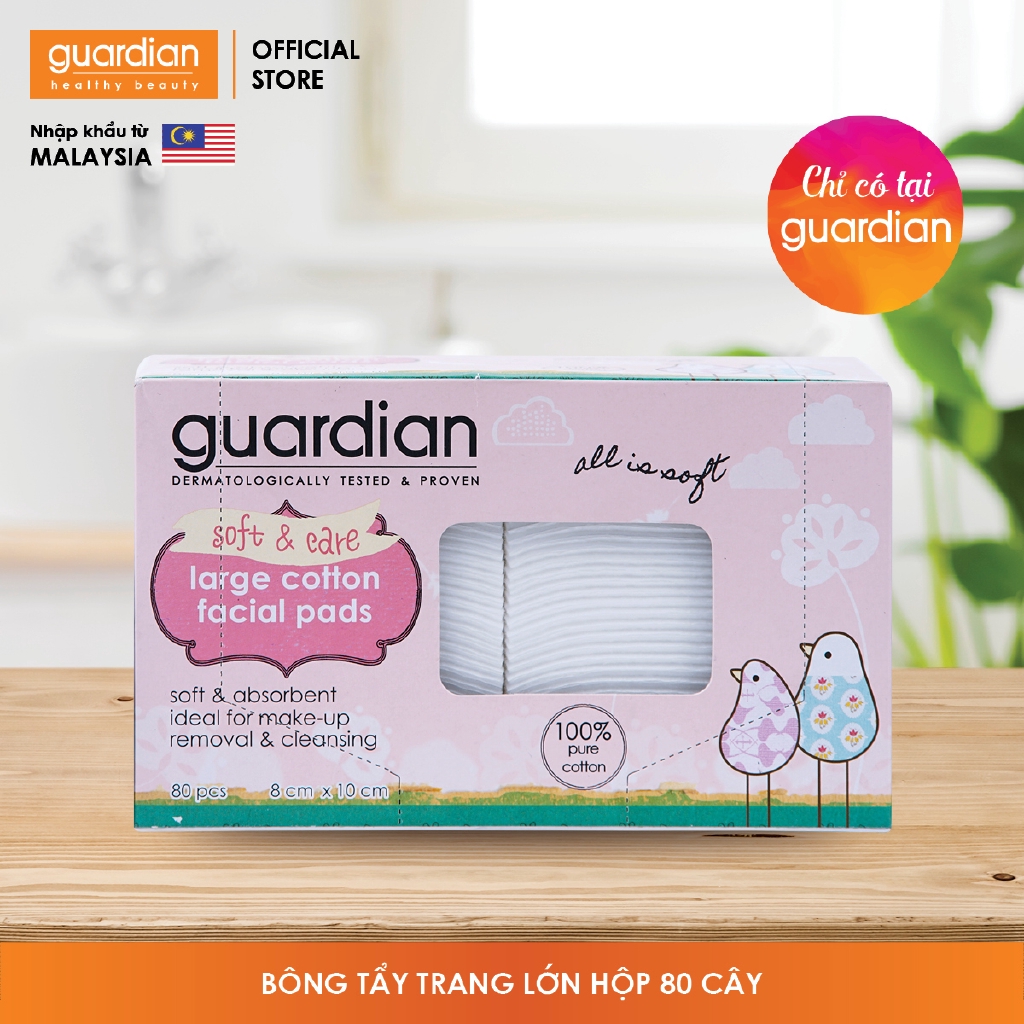 Bông tẩy trang lớn Guardian hộp (80 miếng) | BigBuy360 - bigbuy360.vn